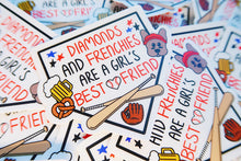 Load image into Gallery viewer, Diamonds & Frenchies are a Girls Best Friend Sticker