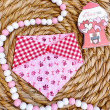 Load image into Gallery viewer, Plaid Valentine Reversible Bandana