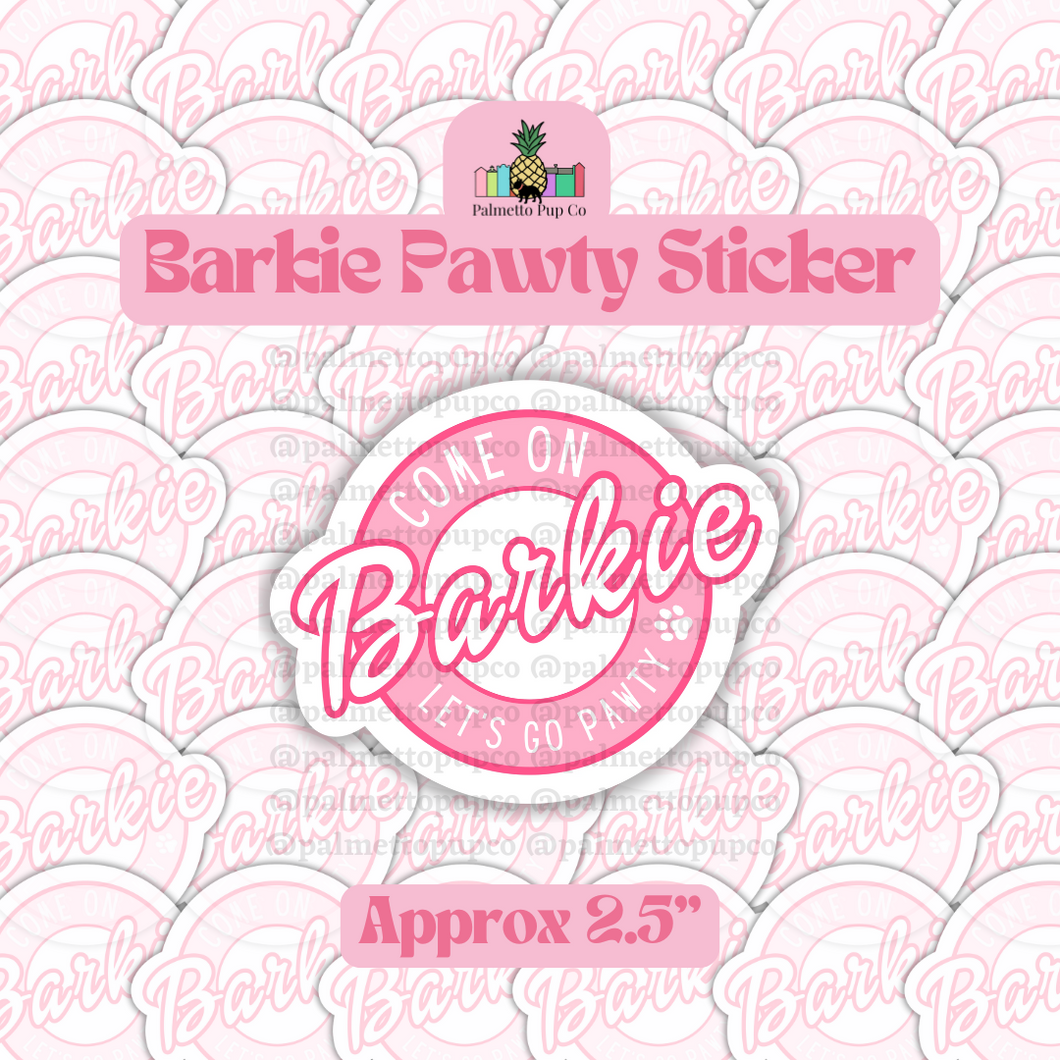 Barkie Pawty Sticker