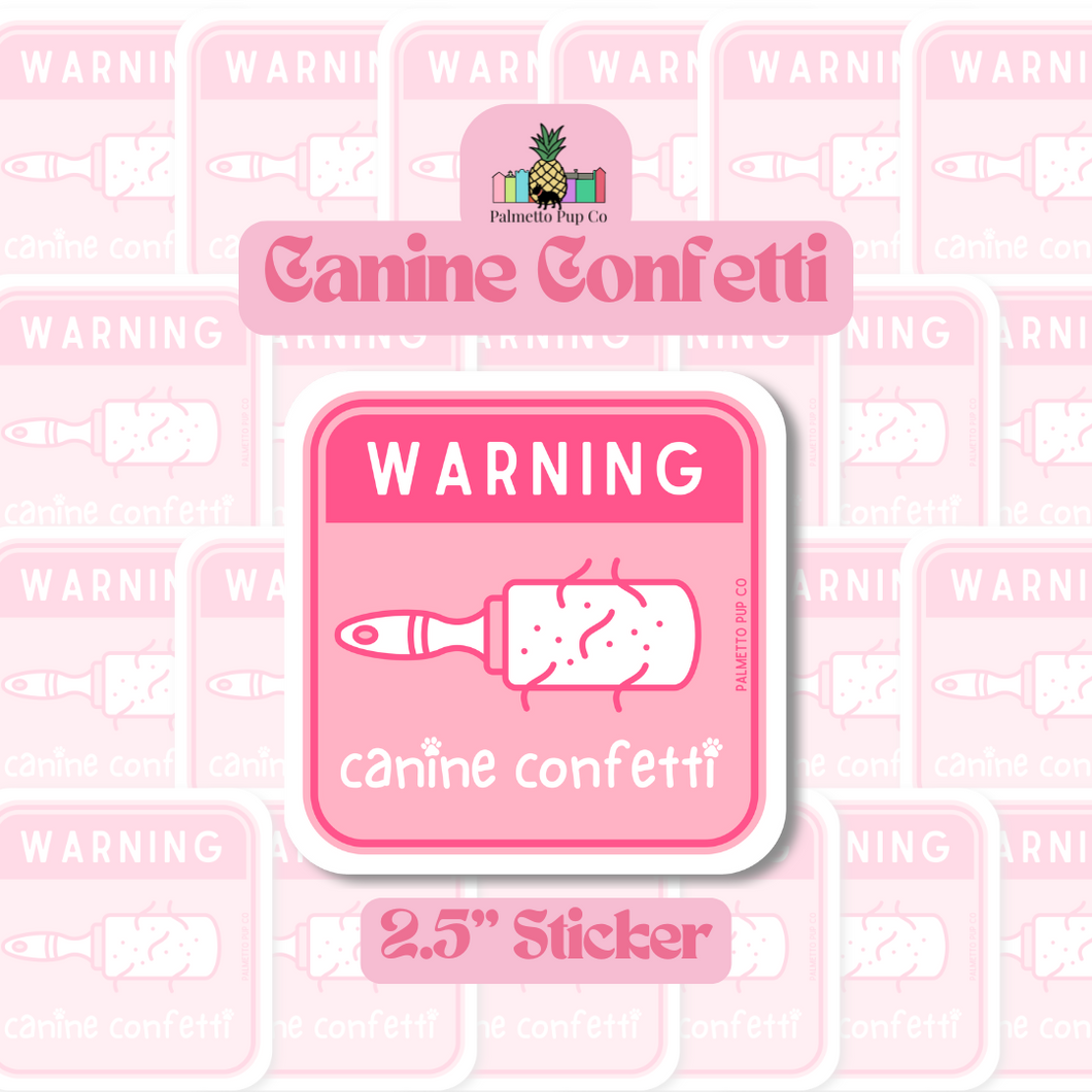 Canine Confetti Sticker