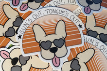 Load image into Gallery viewer, Sun&#39;s Out, Tongue&#39;s Out Frenchie Sticker
